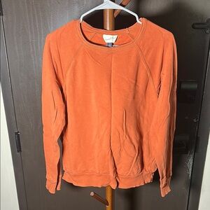 Universal Thread Orange Crew Neck Sweater Soft Cotton Blend